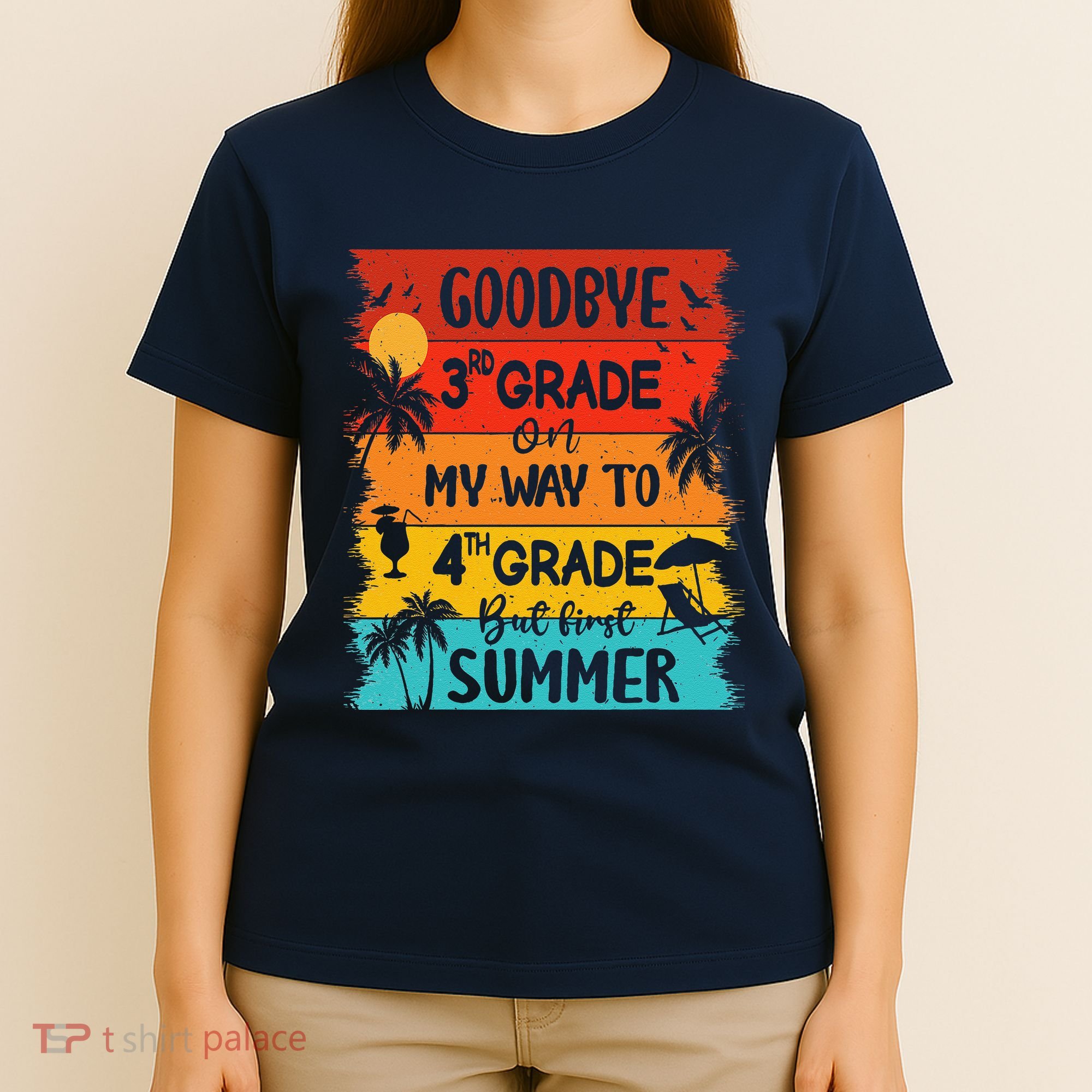 Goodbye 3rd Grade Hello Summer Last Day Of School Graduation T-Shirt