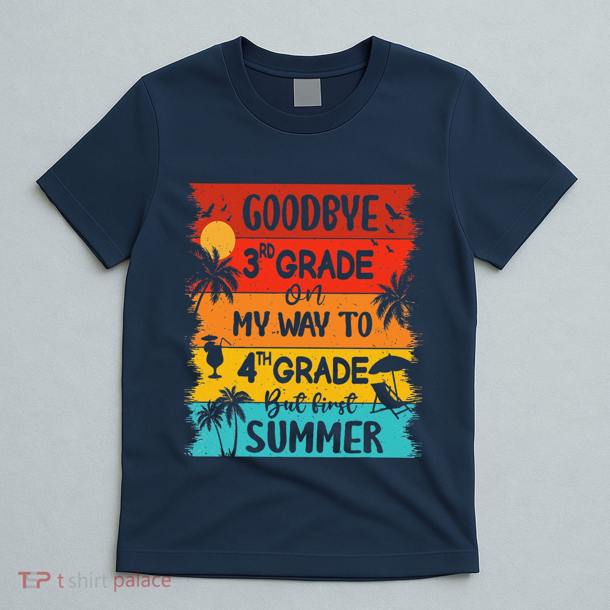 Goodbye 3rd Grade Hello Summer Last Day Of School Graduation T-Shirt