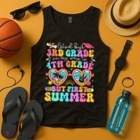 Goodbye 3rd Grade Graduation To 4th Grade But First Summer Tank Top thumb 4