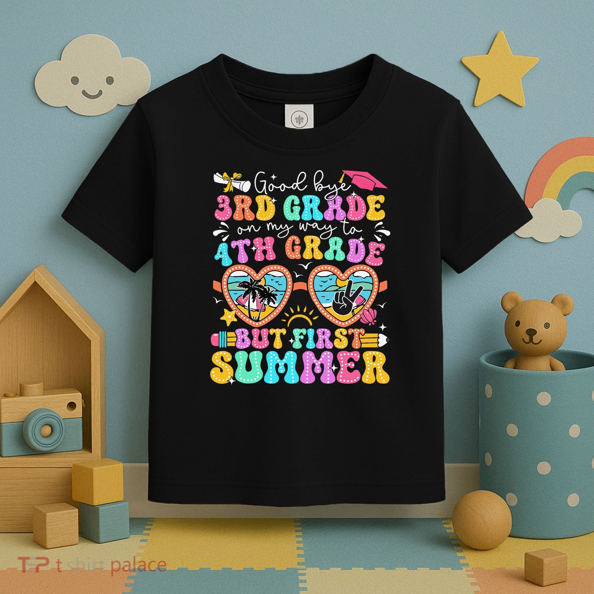 Goodbye 3rd Grade Graduation To 4th Grade But First Summer Toddler T-Shirt