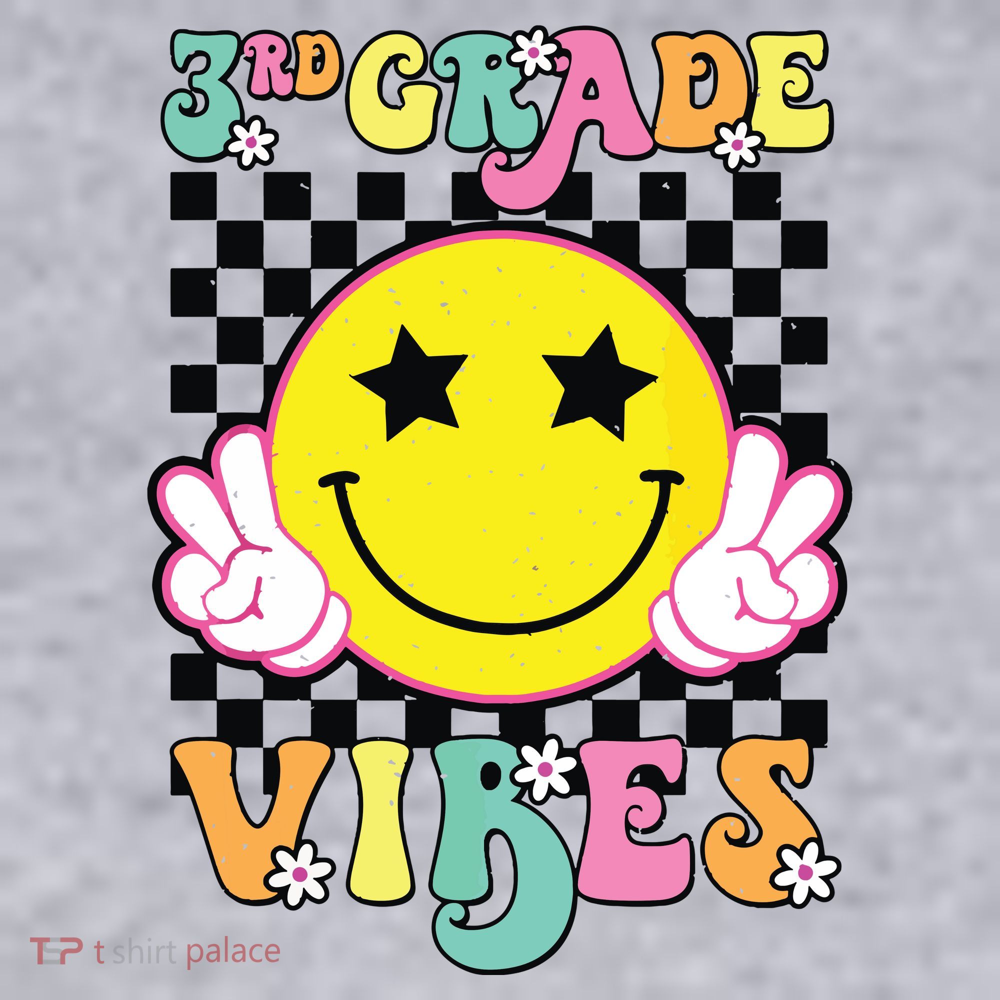 Girl 3rd Grade Vibes Smile Face Back To School Third Grade Women's Sweatshirt