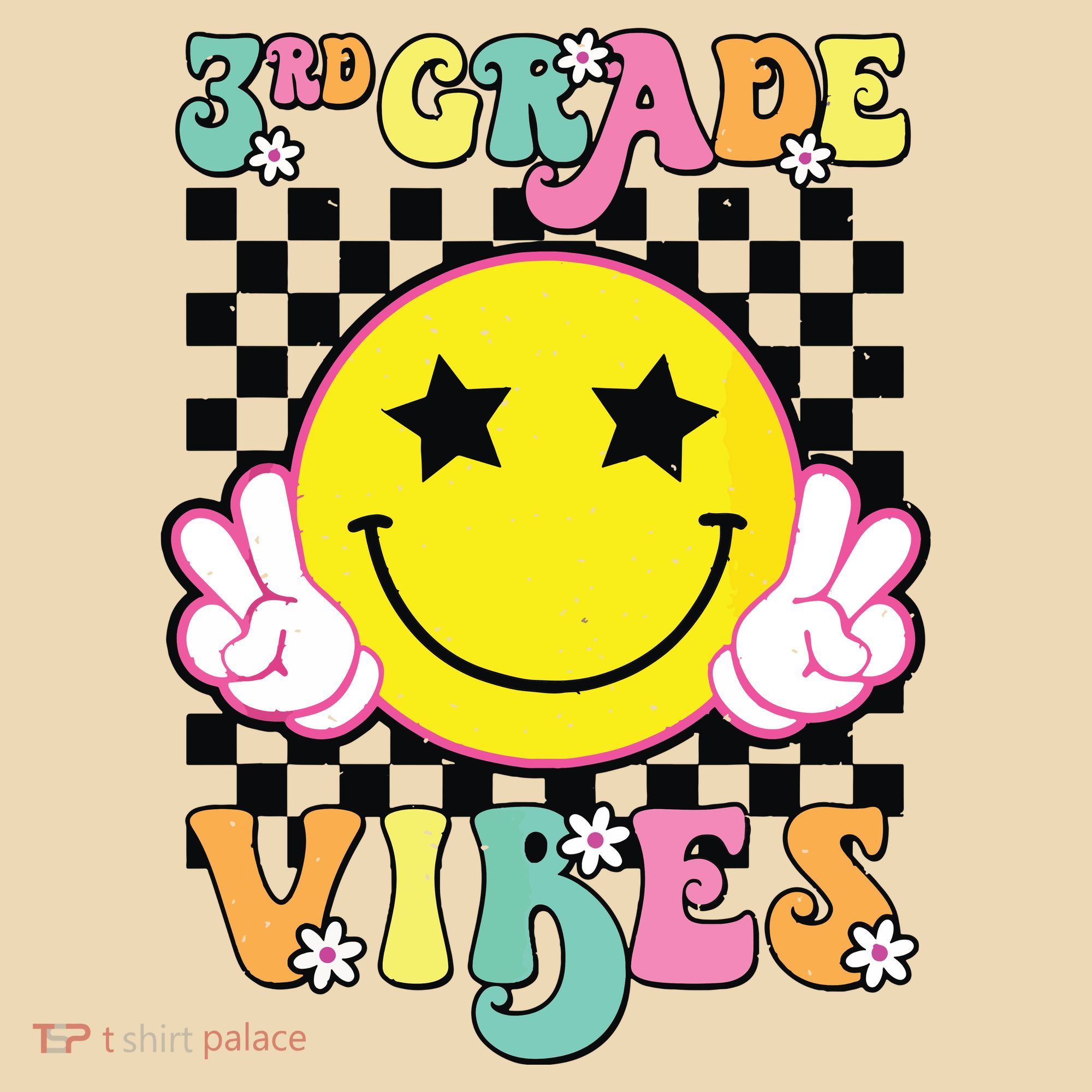Girl 3rd Grade Vibes Smile Face Back To School Third Grade Tote Bag