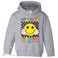 Girl 3rd Grade Vibes Smile Face Back To School Third Grade Toddler Hoodie thumb 0