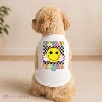 Girl 3rd Grade Vibes Smile Face Back To School Third Grade Doggie Tank thumb 2