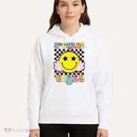 Girl 3rd Grade Vibes Smile Face Back To School Third Grade Hoodie thumb 5