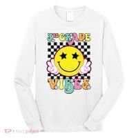 Girl 3rd Grade Vibes Smile Face Back To School Third Grade Long Sleeve Shirt thumb 0