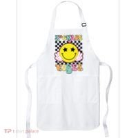 Girl 3rd Grade Vibes Smile Face Back To School Third Grade Apron thumb 0