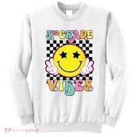 Girl 3rd Grade Vibes Smile Face Back To School Third Grade Sweatshirt thumb 0