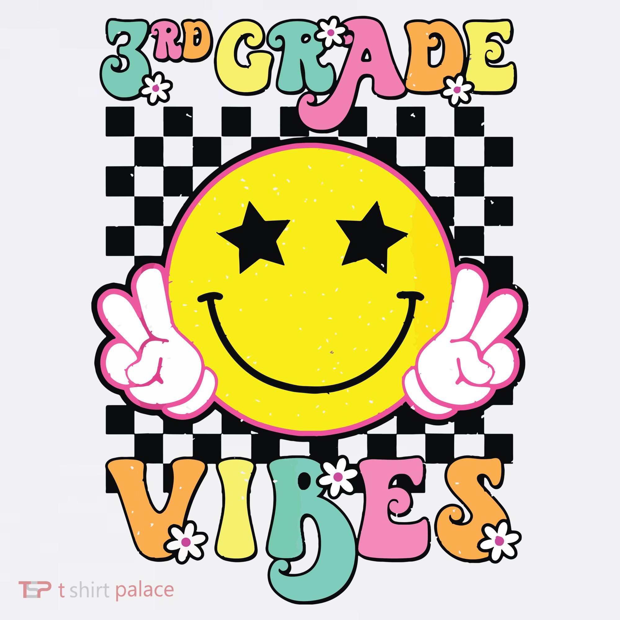 Girl 3rd Grade Vibes Smile Face Back To School Third Grade Women's Tank Top
