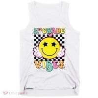 Girl 3rd Grade Vibes Smile Face Back To School Third Grade Tank Top thumb 0
