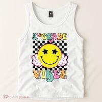 Girl 3rd Grade Vibes Smile Face Back To School Third Grade Tank Top thumb 2