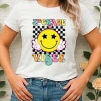 Girl 3rd Grade Vibes Smile Face Back To School Third Grade Women's T-Shirt thumb 2