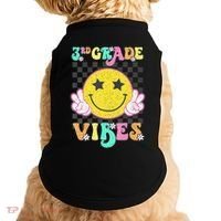 Girl 3rd Grade Vibes Smile Face Back To School Third Grade Gift Doggie Tank thumb 0