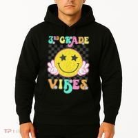 Girl 3rd Grade Vibes Smile Face Back To School Third Grade Gift Hoodie thumb 2