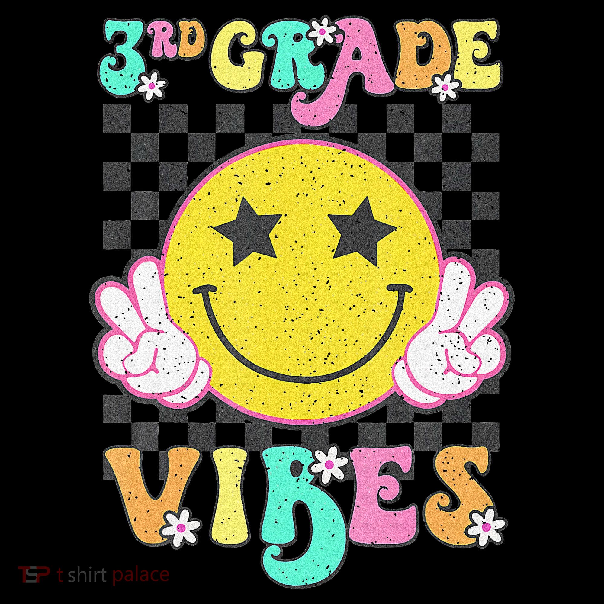 Girl 3rd Grade Vibes Smile Face Back To School Third Grade Gift Coffee Mug