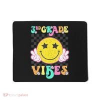 Girl 3rd Grade Vibes Smile Face Back To School Third Grade Gift Mousepad thumb 0