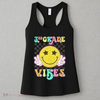 Girl 3rd Grade Vibes Smile Face Back To School Third Grade Gift Women's Tank Top thumb 3