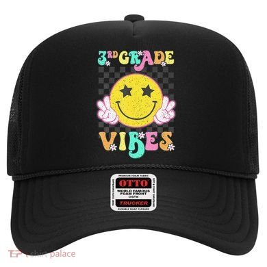 Girl 3rd Grade Vibes Smile Face Back To School Third Grade Gift Hat