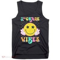 Girl 3rd Grade Vibes Smile Face Back To School Third Grade Gift Tank Top thumb 0