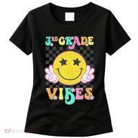 Girl 3rd Grade Vibes Smile Face Back To School Third Grade Gift Women's T-Shirt thumb 0