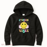 Girl 3rd Grade Vibes Smile Face Back To School Third Grade Gift Kids Hoodie thumb 0