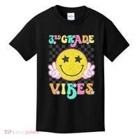 Girl 3rd Grade Vibes Smile Face Back To School Third Grade Gift Kids T-Shirt thumb 0