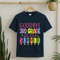 Goodbye 3rd Grade Hello Summer Last Day Of School Graduation T-Shirt thumb 2