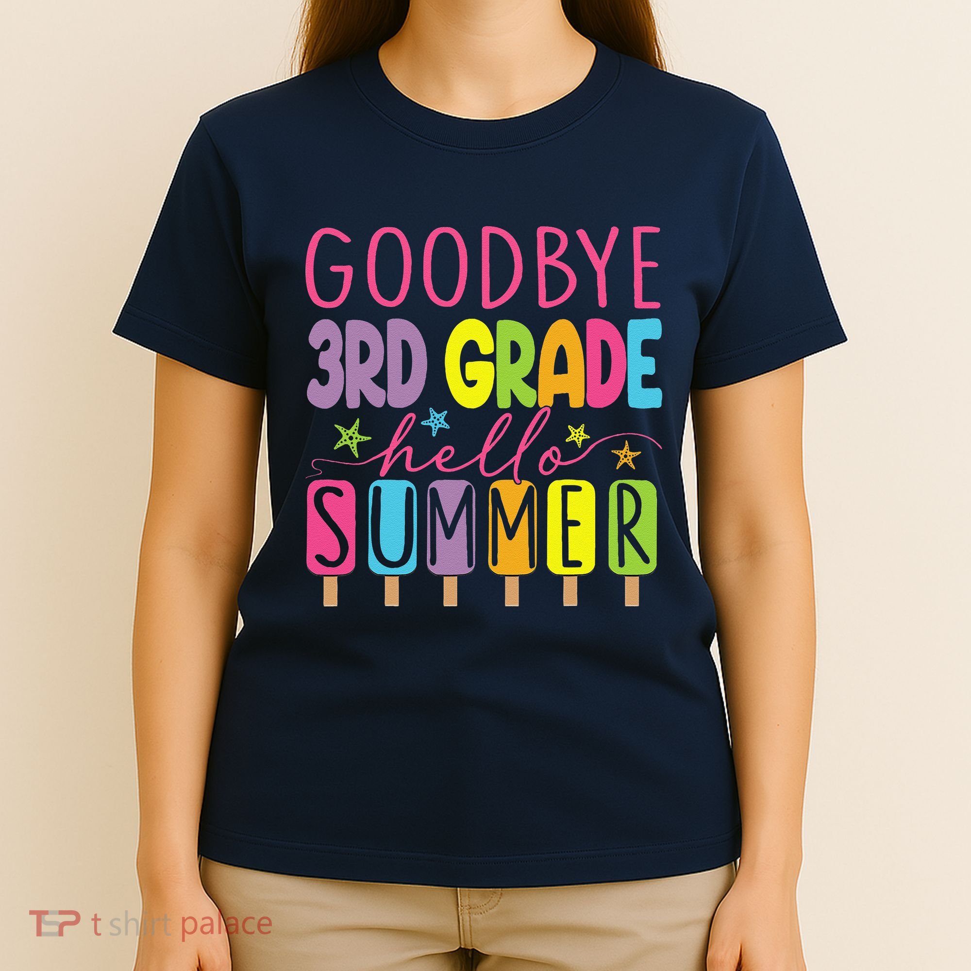 Goodbye 3rd Grade Hello Summer Last Day Of School Graduation T-Shirt