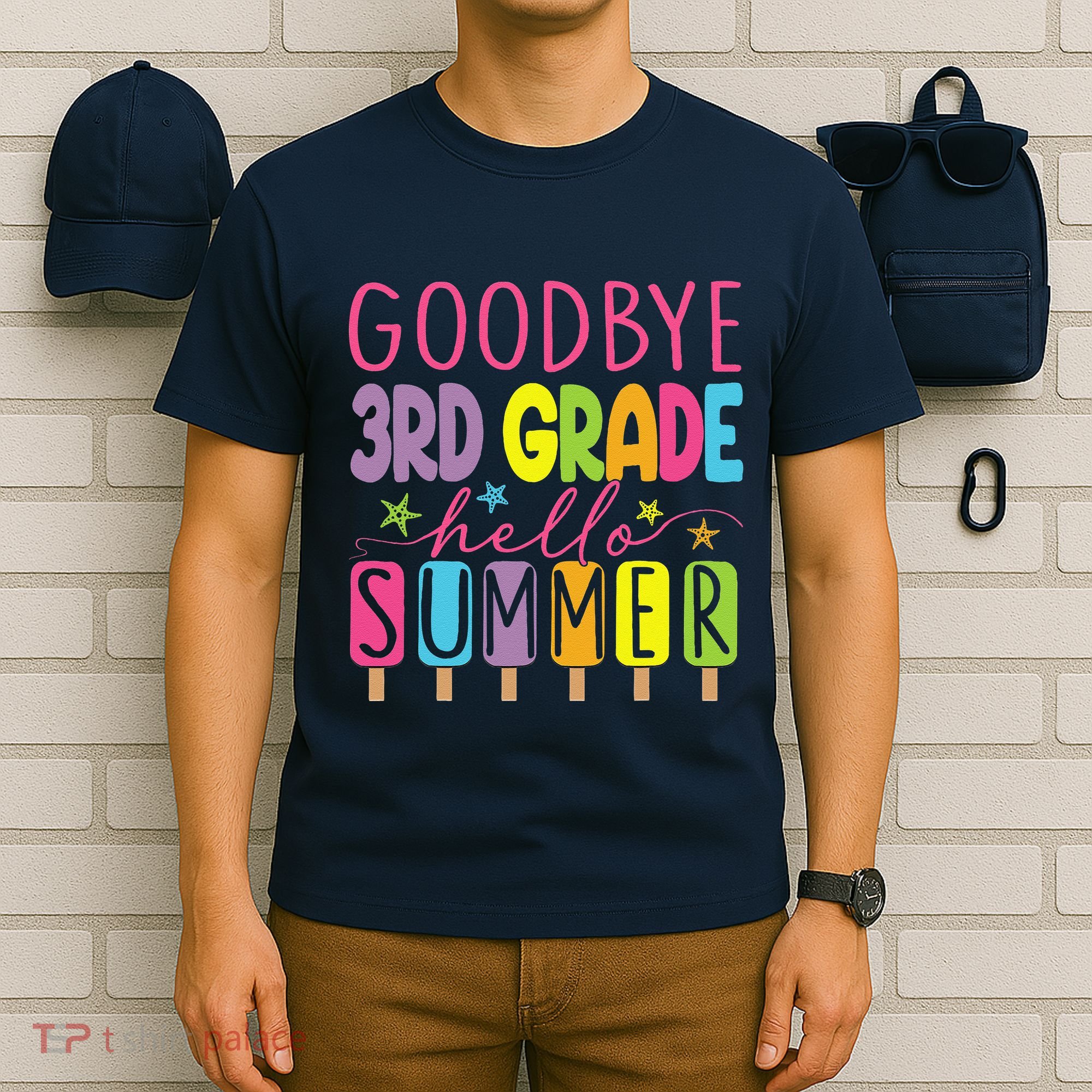 Goodbye 3rd Grade Hello Summer Last Day Of School Graduation T-Shirt