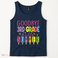 Goodbye 3rd Grade Hello Summer Last Day Of School Graduation Tank Top thumb 2