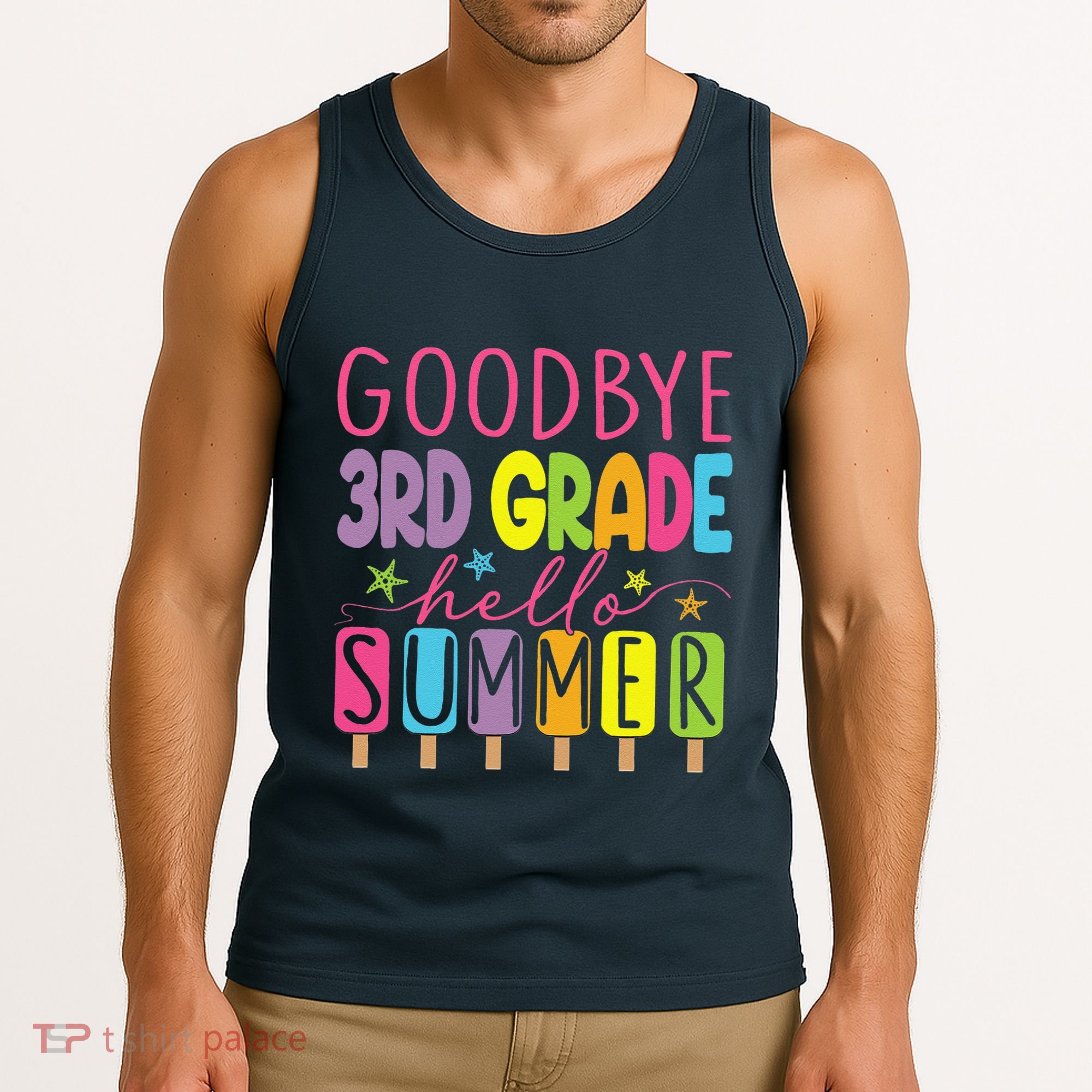 Goodbye 3rd Grade Hello Summer Last Day Of School Graduation Tank Top