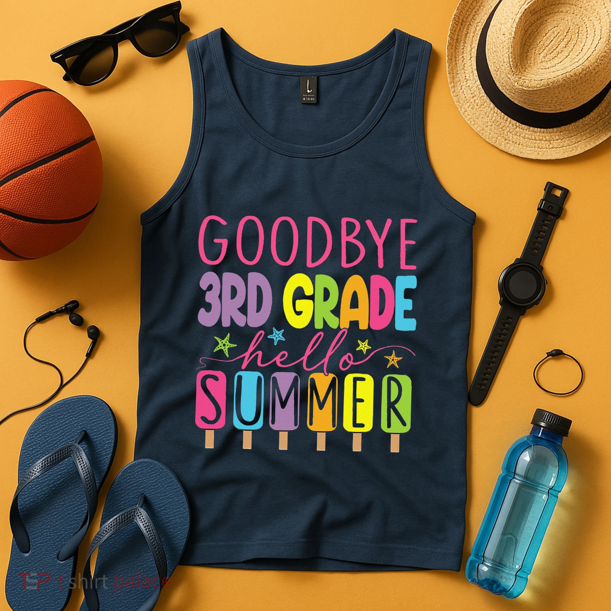 Goodbye 3rd Grade Hello Summer Last Day Of School Graduation Tank Top