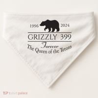 Grizzly 399 In Memory Of Bear USA-Made Doggie Bandana thumb 0