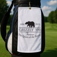 Grizzly 399 In Memory Of Bear Golf Towel thumb 2
