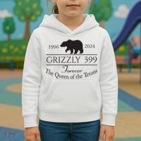 Grizzly 399 In Memory Of Bear Kids Hoodie thumb 3