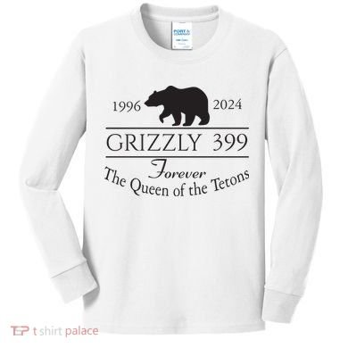 Grizzly 399 In Memory Of Bear Kids Long Sleeve Shirt