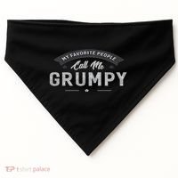 Graphic 365 My Favorite People Call Me Grumpy Grandpa Gift USA-Made Doggie Bandana thumb 0