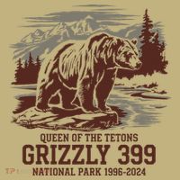Grizzly 399 National Park Preserve Queen Of The Tetons T-Shirt thumb 7