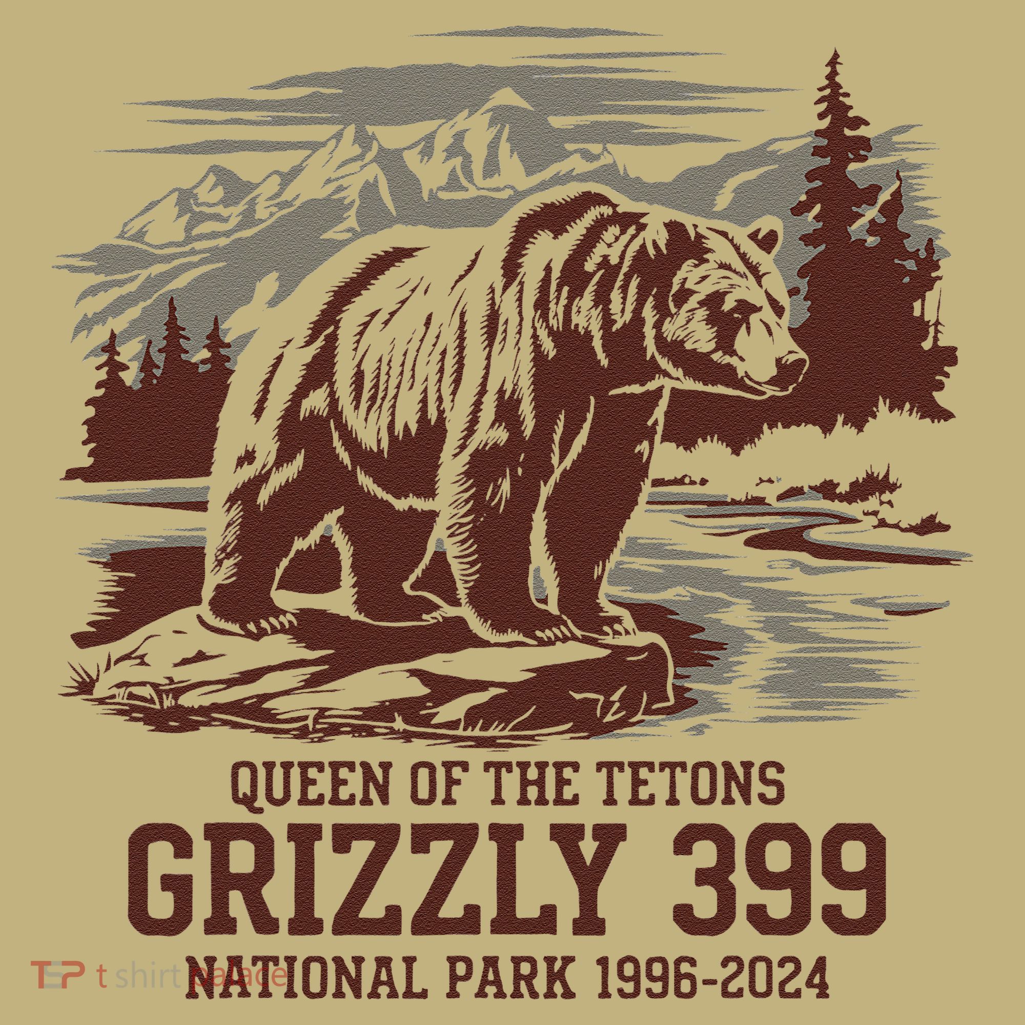 Grizzly 399 National Park Preserve Queen Of The Tetons T-Shirt