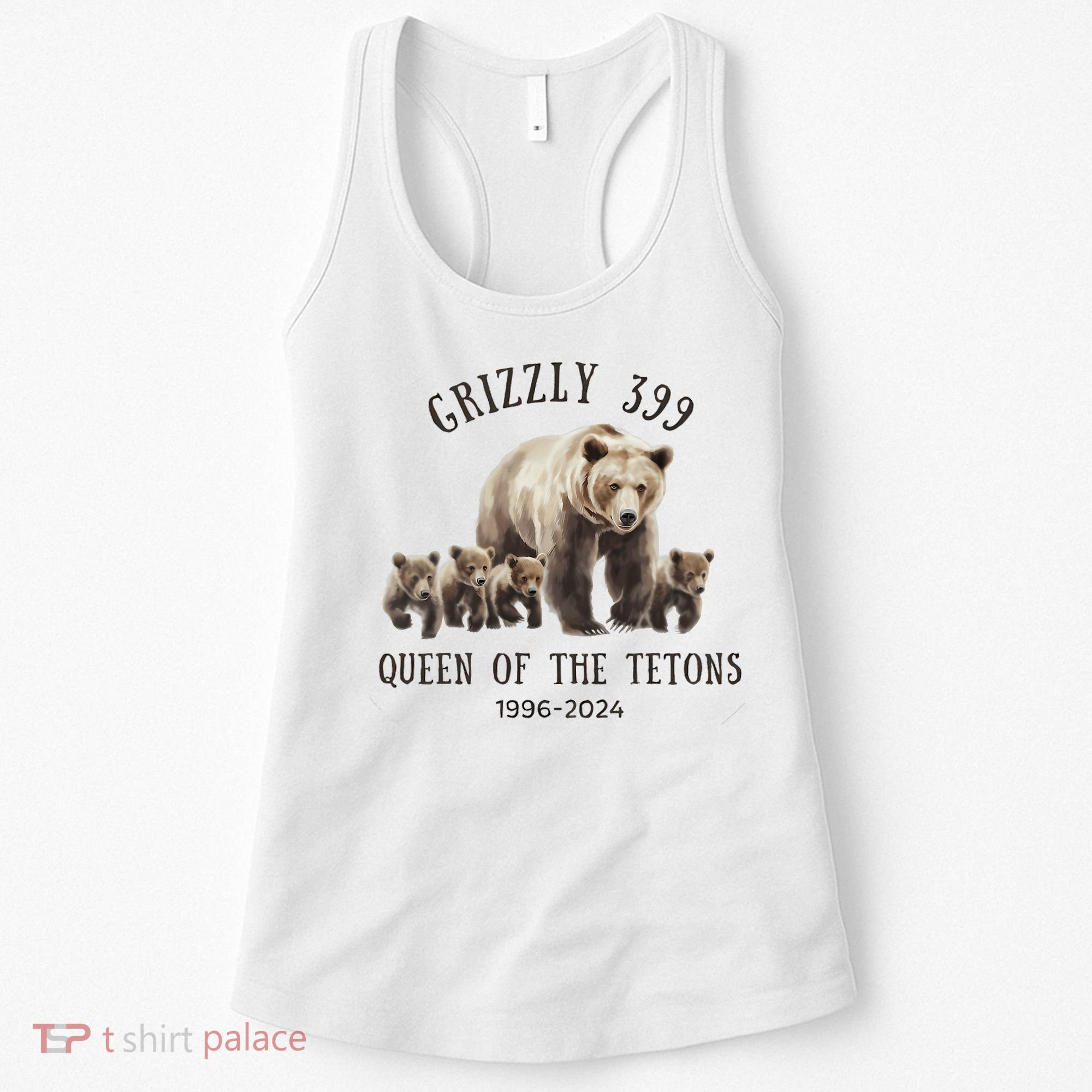 Grizzly 399 Queen Of The Tetons National Park Bear Women's Tank Top