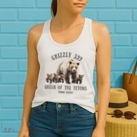 Grizzly 399 Queen Of The Tetons National Park Bear Women's Tank Top thumb 2