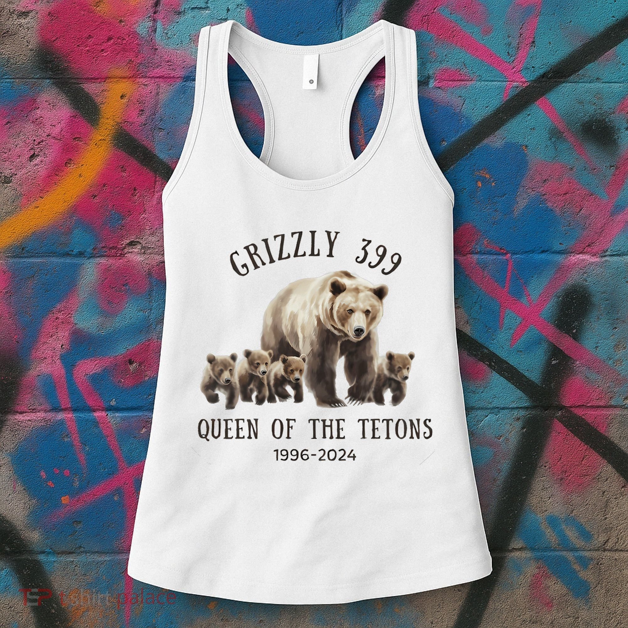 Grizzly 399 Queen Of The Tetons National Park Bear Women's Tank Top