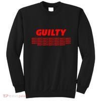 Guilty 34 Times With Red Letters Sweatshirt thumb 0
