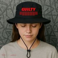 Guilty 34 Times With Red Letters Bucket Hat thumb 3