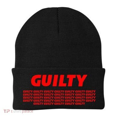 Guilty 34 Times With Red Letters Beanie