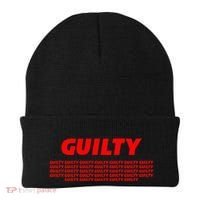 Guilty 34 Times With Red Letters Beanie thumb 0