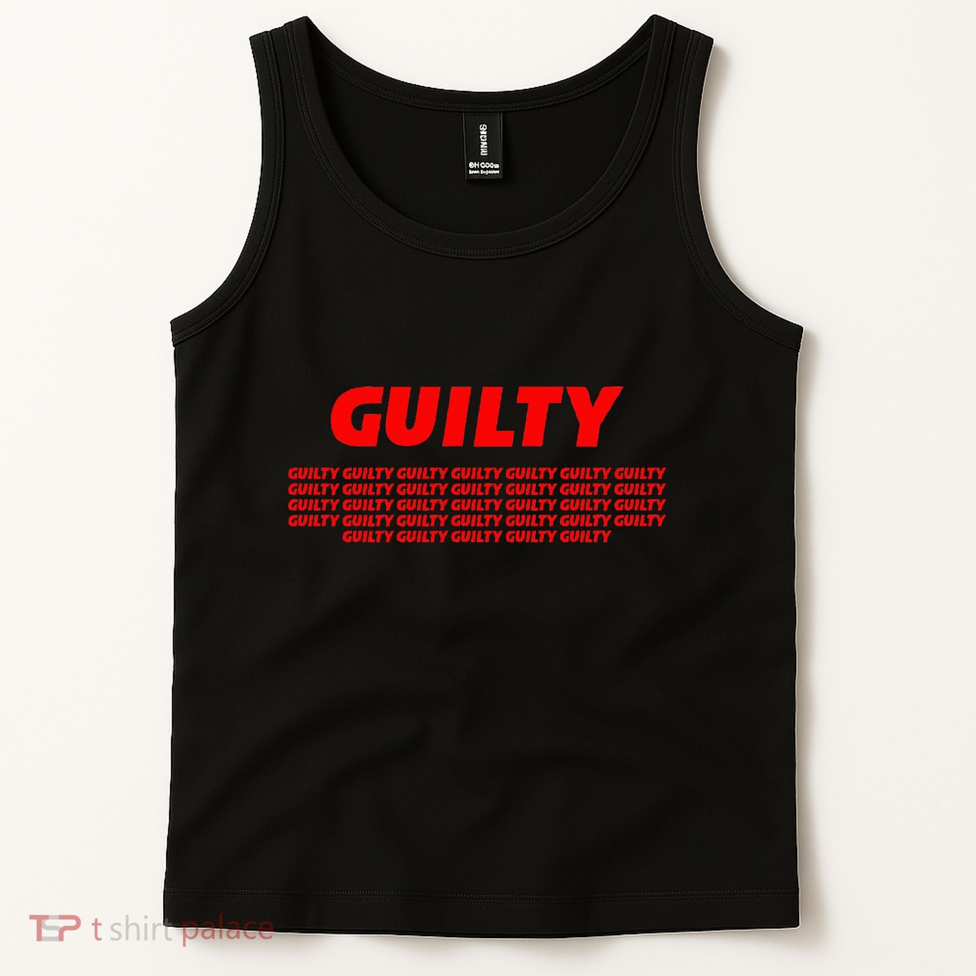 Guilty 34 Times With Red Letters Tank Top