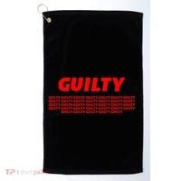 Guilty 34 Times With Red Letters Golf Towel thumb 0