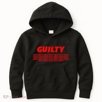 Guilty 34 Times With Red Letters Kids Hoodie thumb 0
