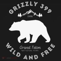 Grizzly 399 Wild & Free Grand Teton National Park T-Shirt thumb 7